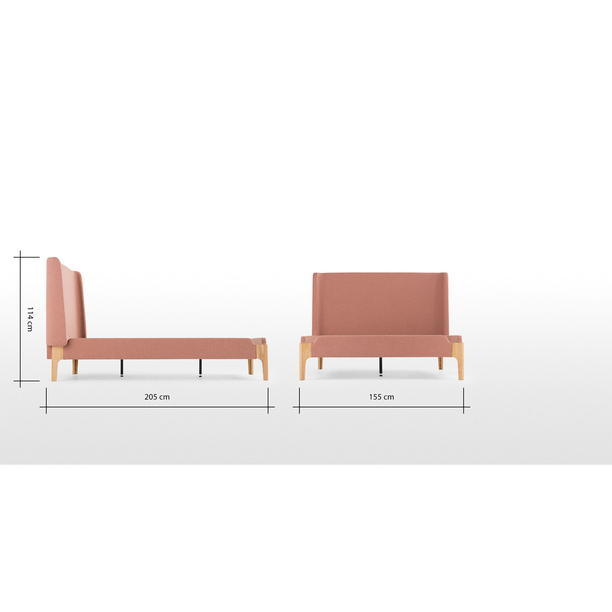 Roscoe Double Bed, Dusk Pink – image 8