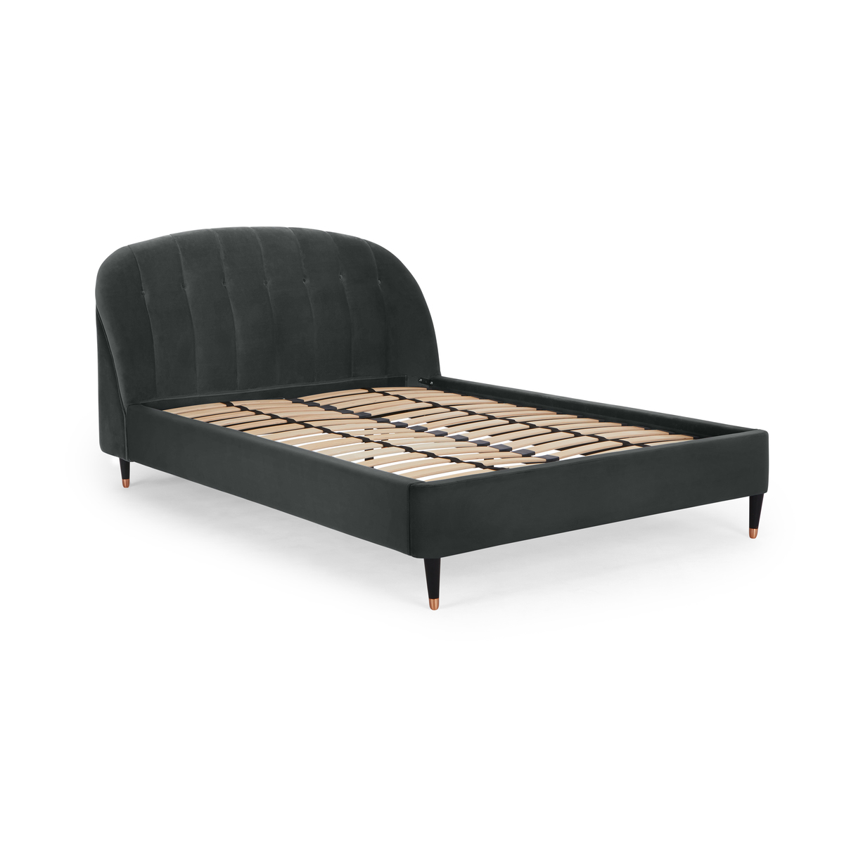 Margot Double Bed, Midnight Grey Velvet – image 2