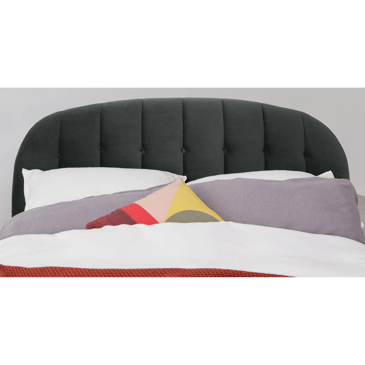 Margot Double Bed, Midnight Grey Velvet – image 4
