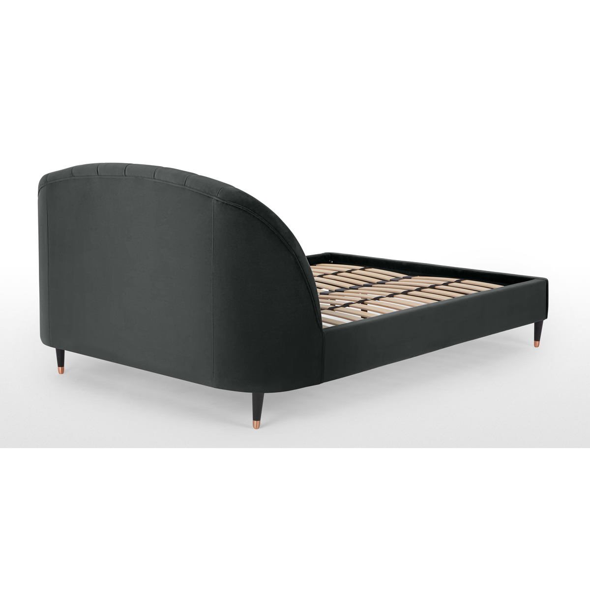 Margot Double Bed, Midnight Grey Velvet – image 5