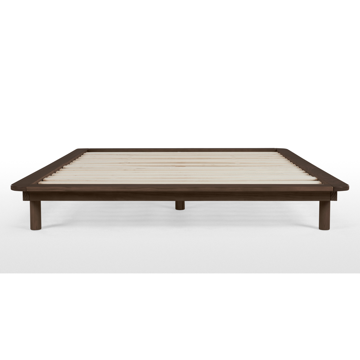 Kano King size Platform Bed, Walnut Stain Pine – image 5