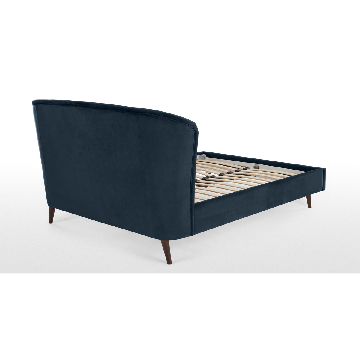 Lulu Super Kingsize Bed, Indigo Blue Velvet – image 5
