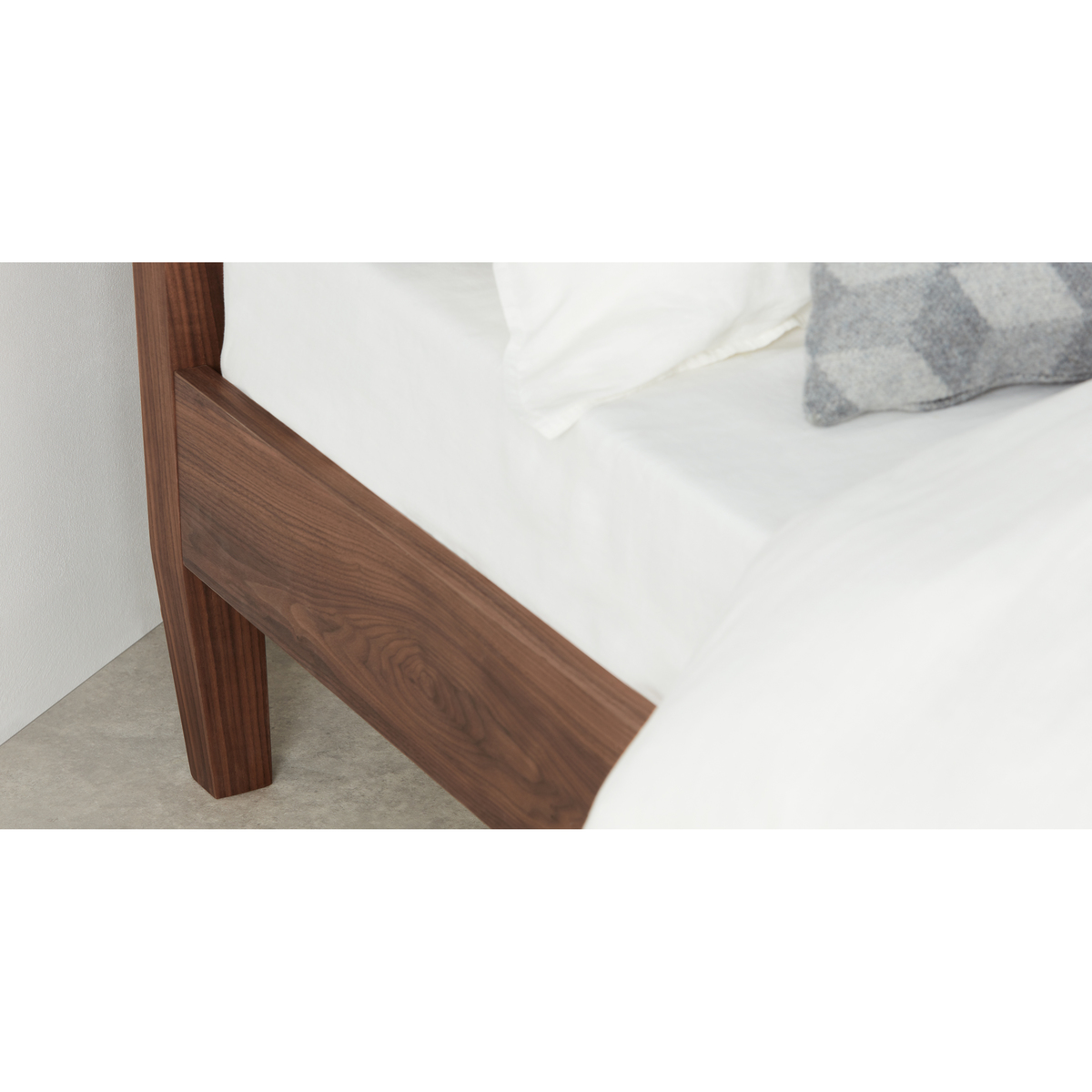 Mara Double Bed, Walnut and Grey – image 4
