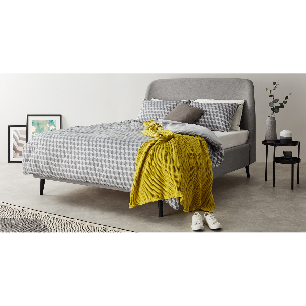 Hayllar Double Bed, Cool Grey – image 3