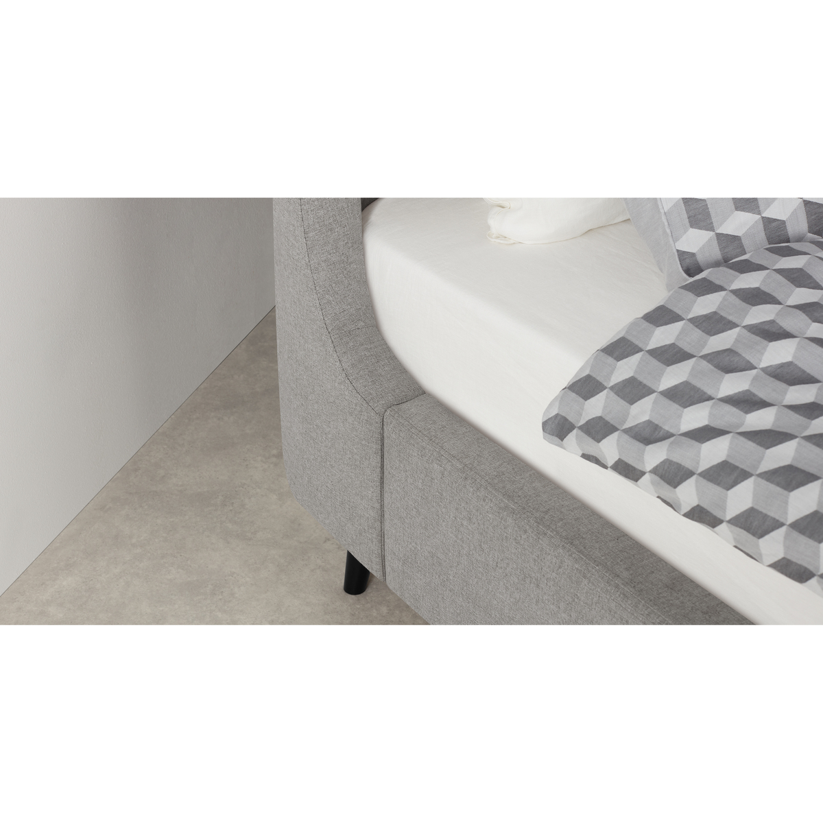 Hayllar Double Bed, Cool Grey – image 6