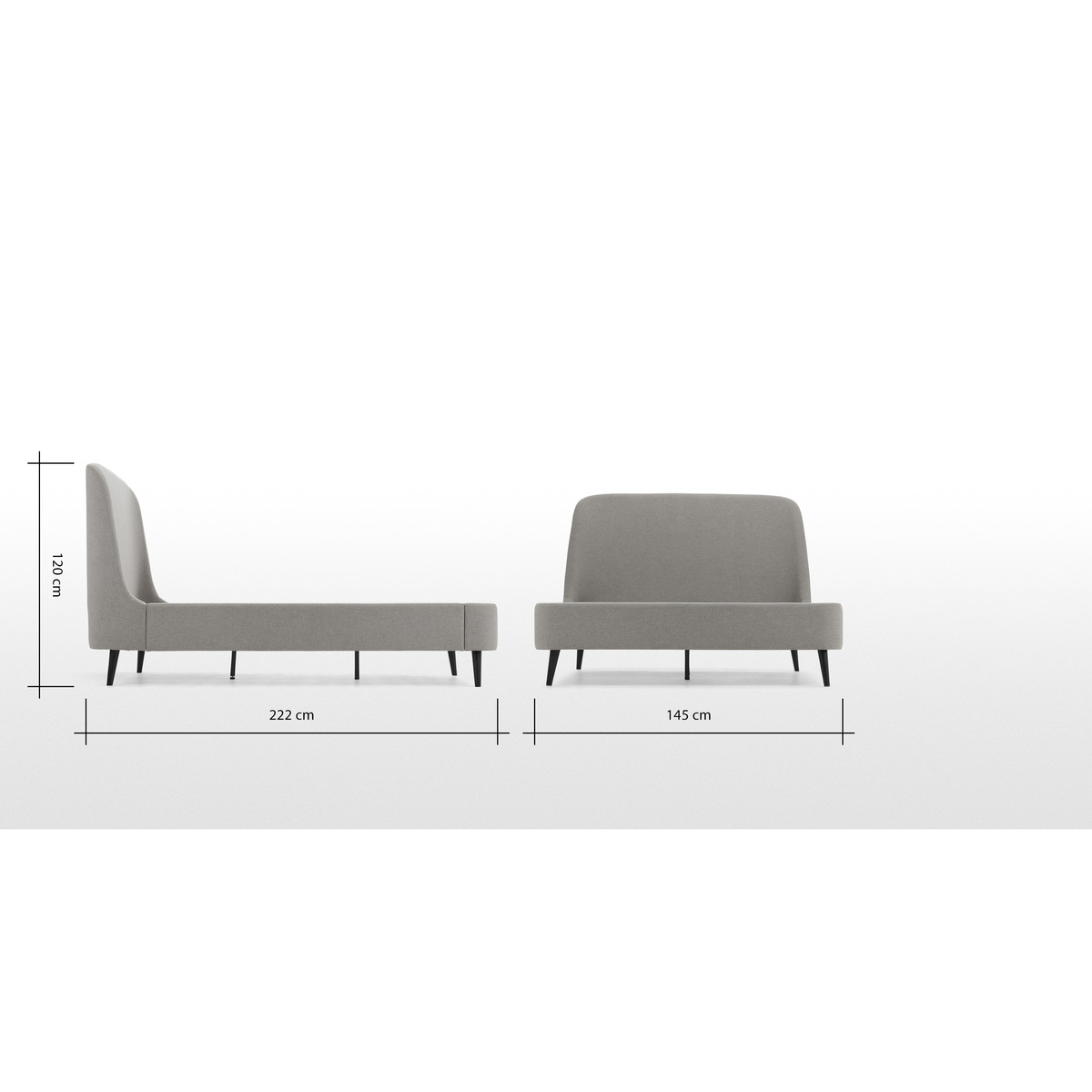 Hayllar Double Bed, Cool Grey – image 8