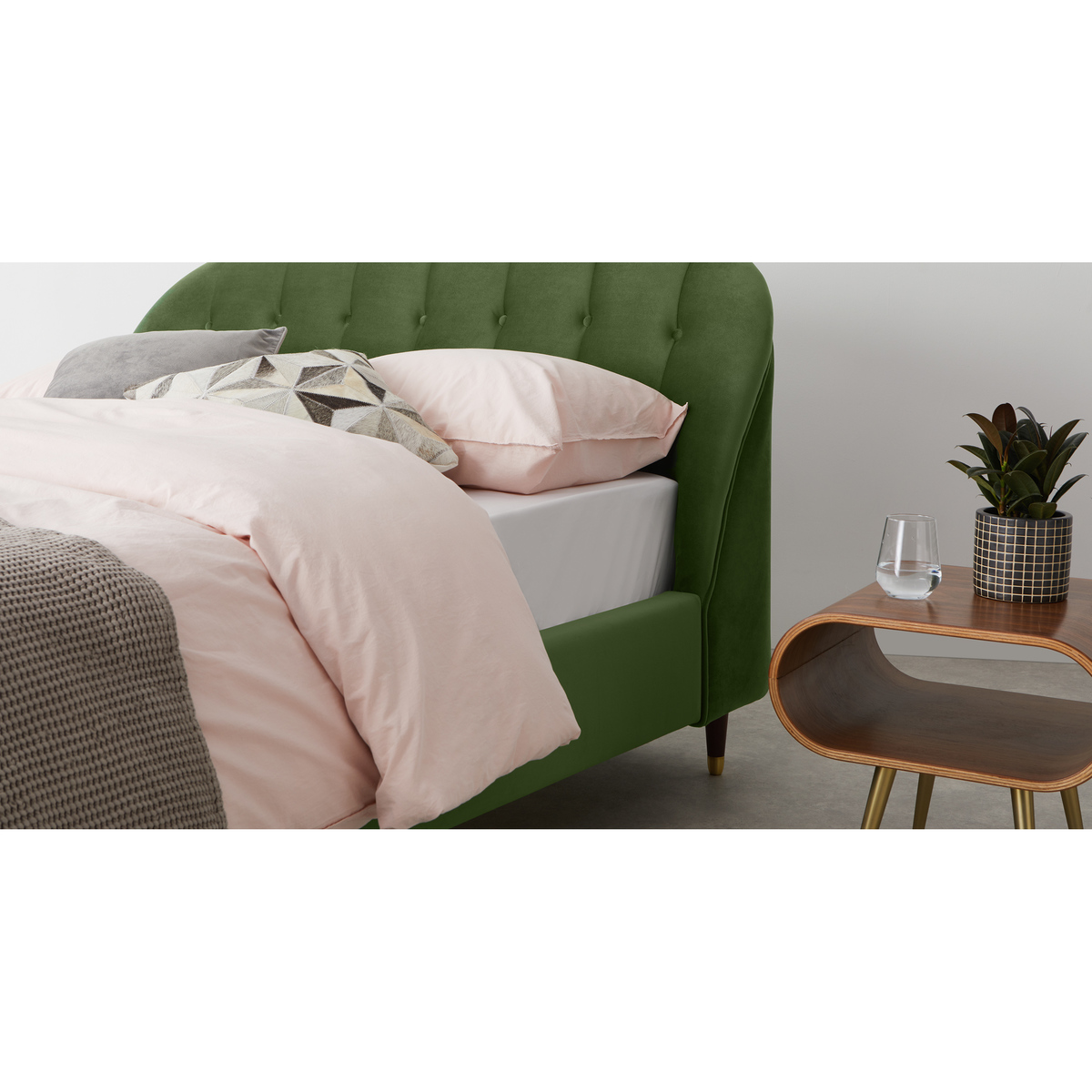 Margot Double Bed, Meadow Green Velvet – image 6