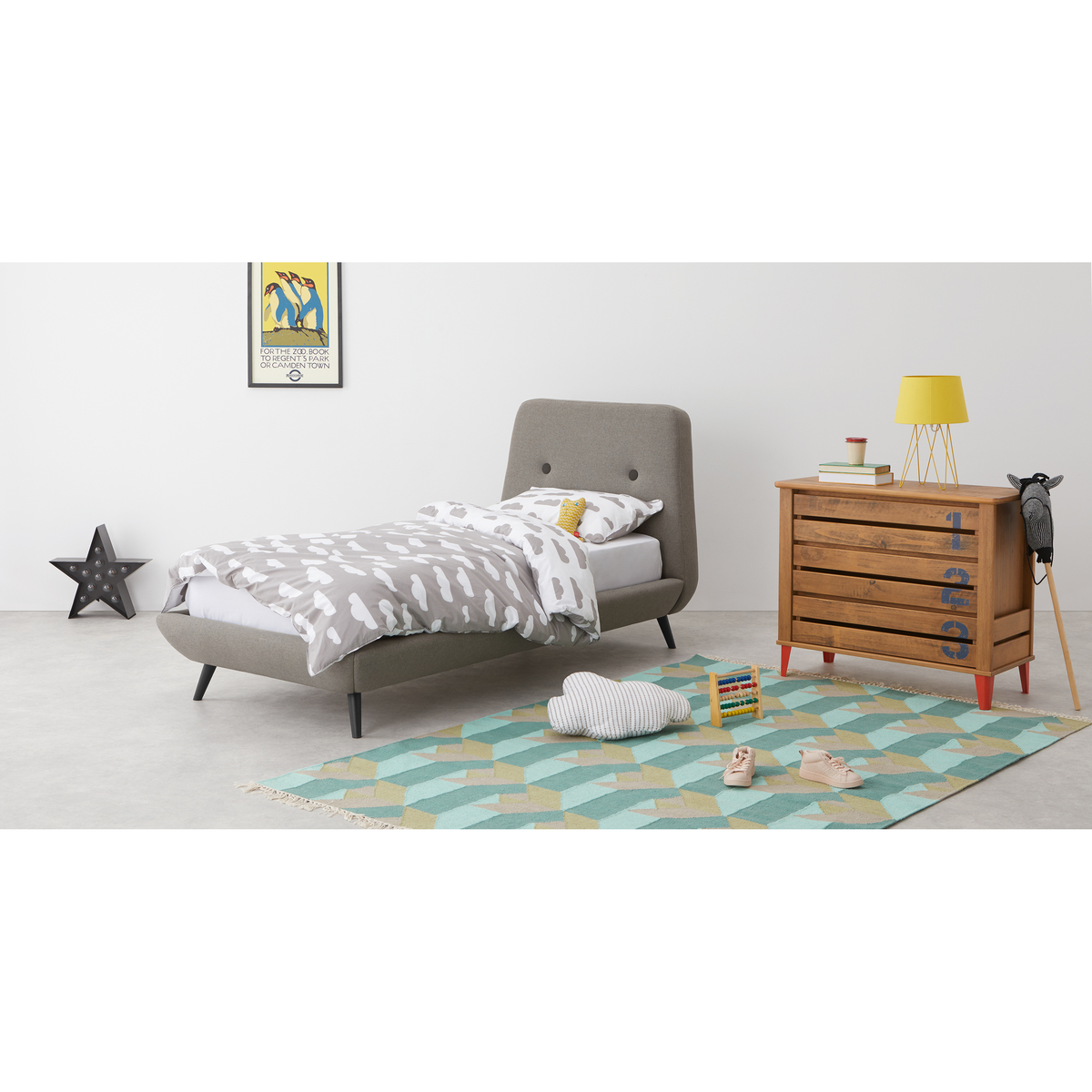 Edwin Single Bed, Pavilion Marl Grey – image 3