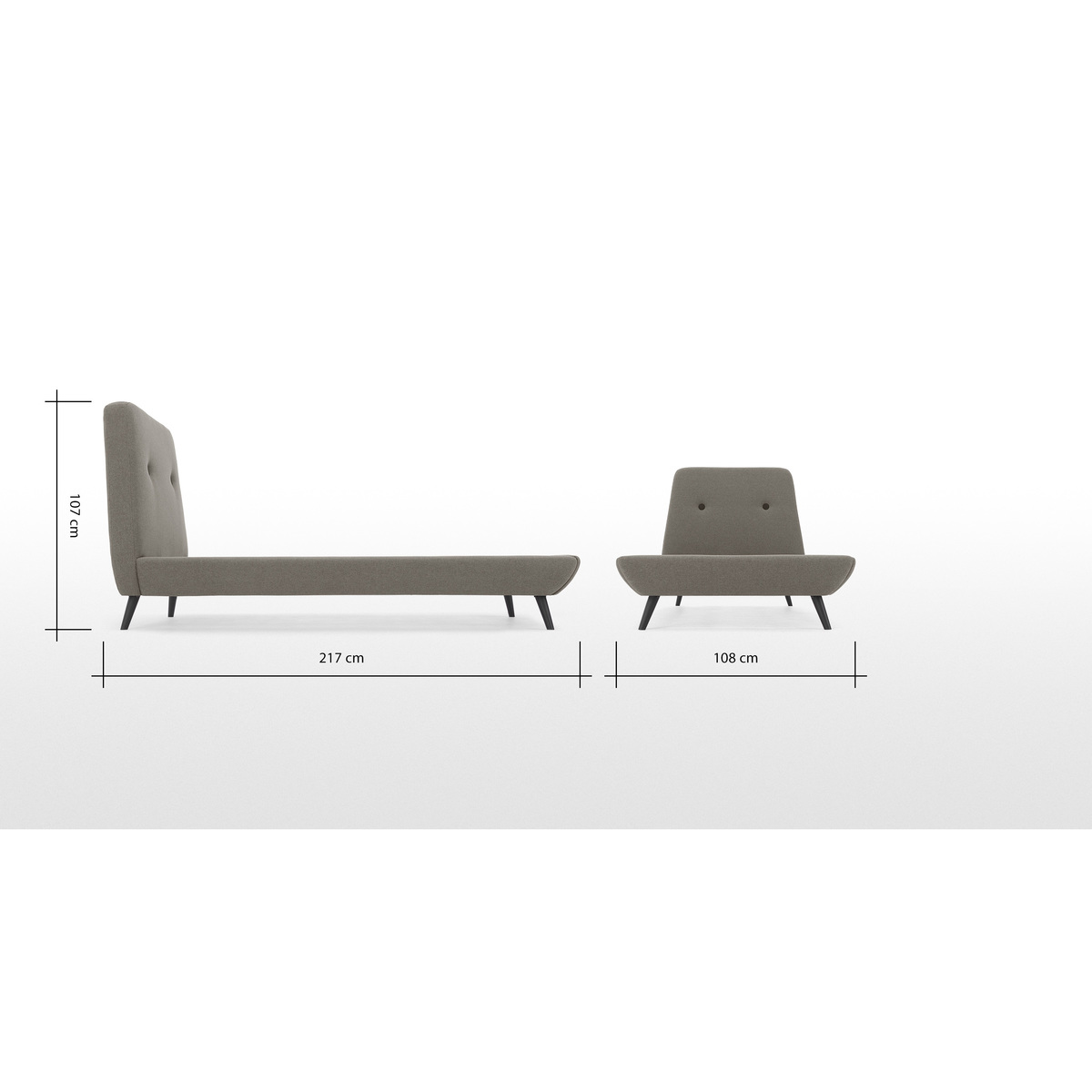 Edwin Single Bed, Pavilion Marl Grey – image 7