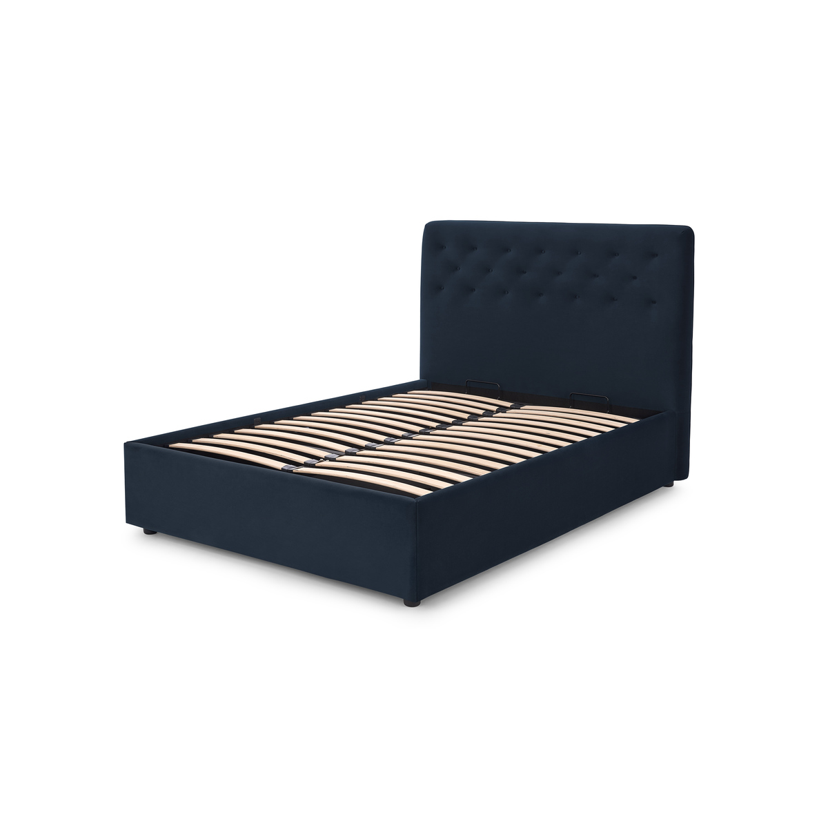 Jocelyn King Size Ottoman Storage Bed, Sapphire Blue Recycled Velvet – image 2