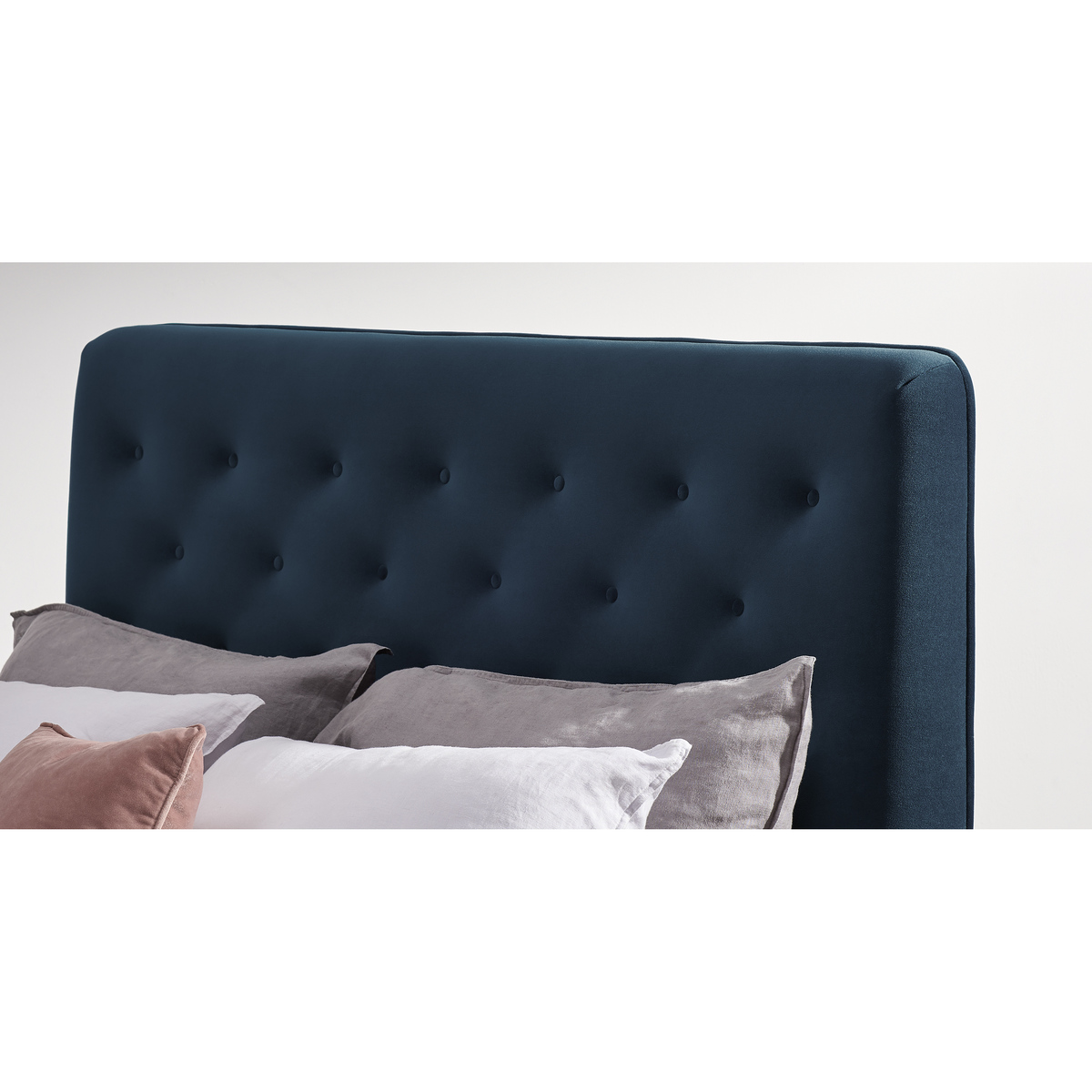 Jocelyn King Size Ottoman Storage Bed, Sapphire Blue Recycled Velvet – image 4