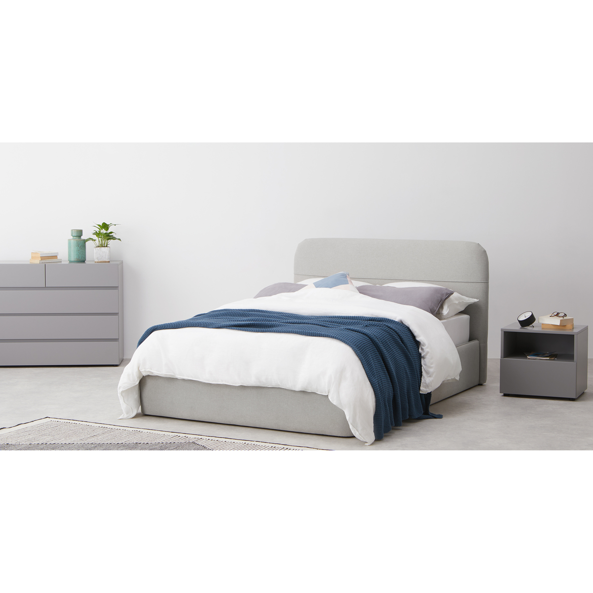 Baya Super King Size Ottoman Storage Bed, Hail Grey – image 3