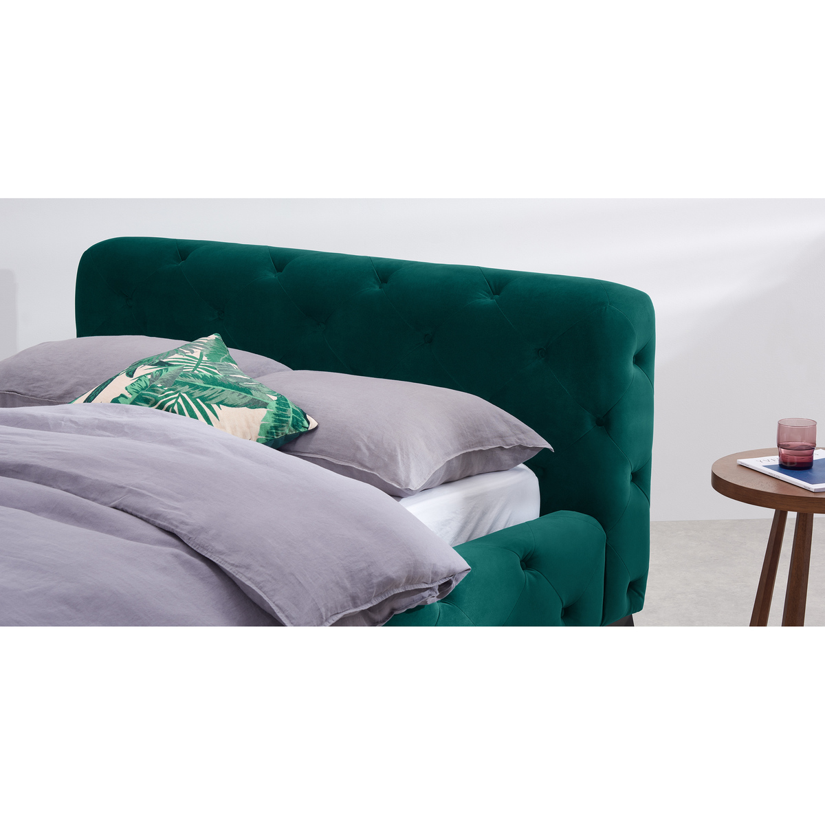 Sloan King Size Bed, Seafoam Blue Velvet – image 4
