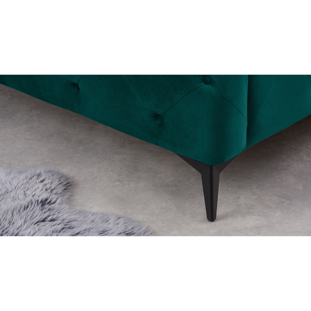 Sloan King Size Bed, Seafoam Blue Velvet – image 5