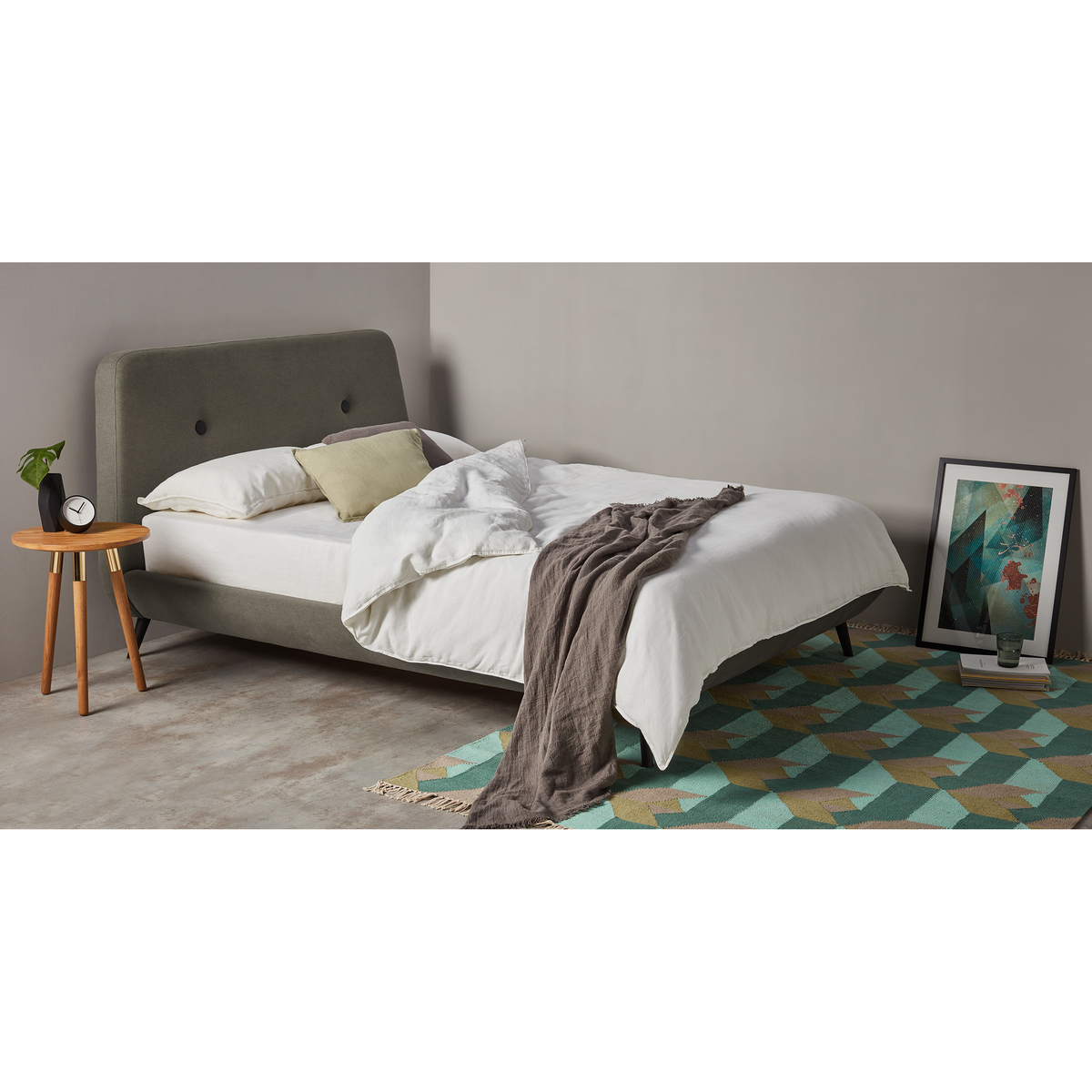 Edwin Super King Size Bed, Pavilion Marl Grey – image 4