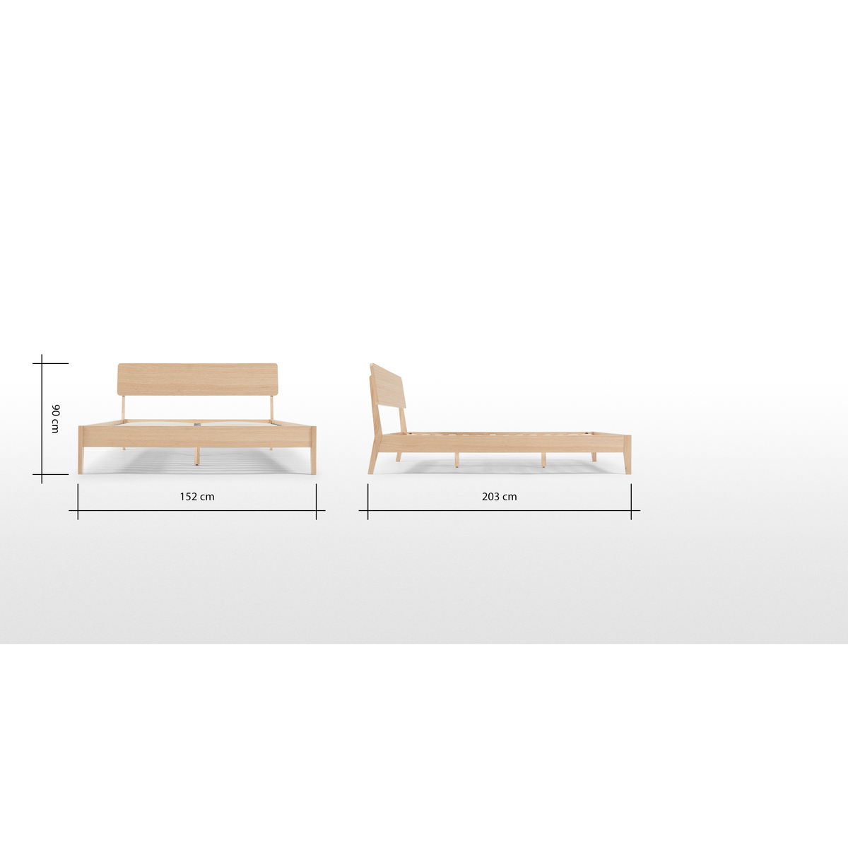 MADE Essentials Noka Double Bed, Oak – image 7