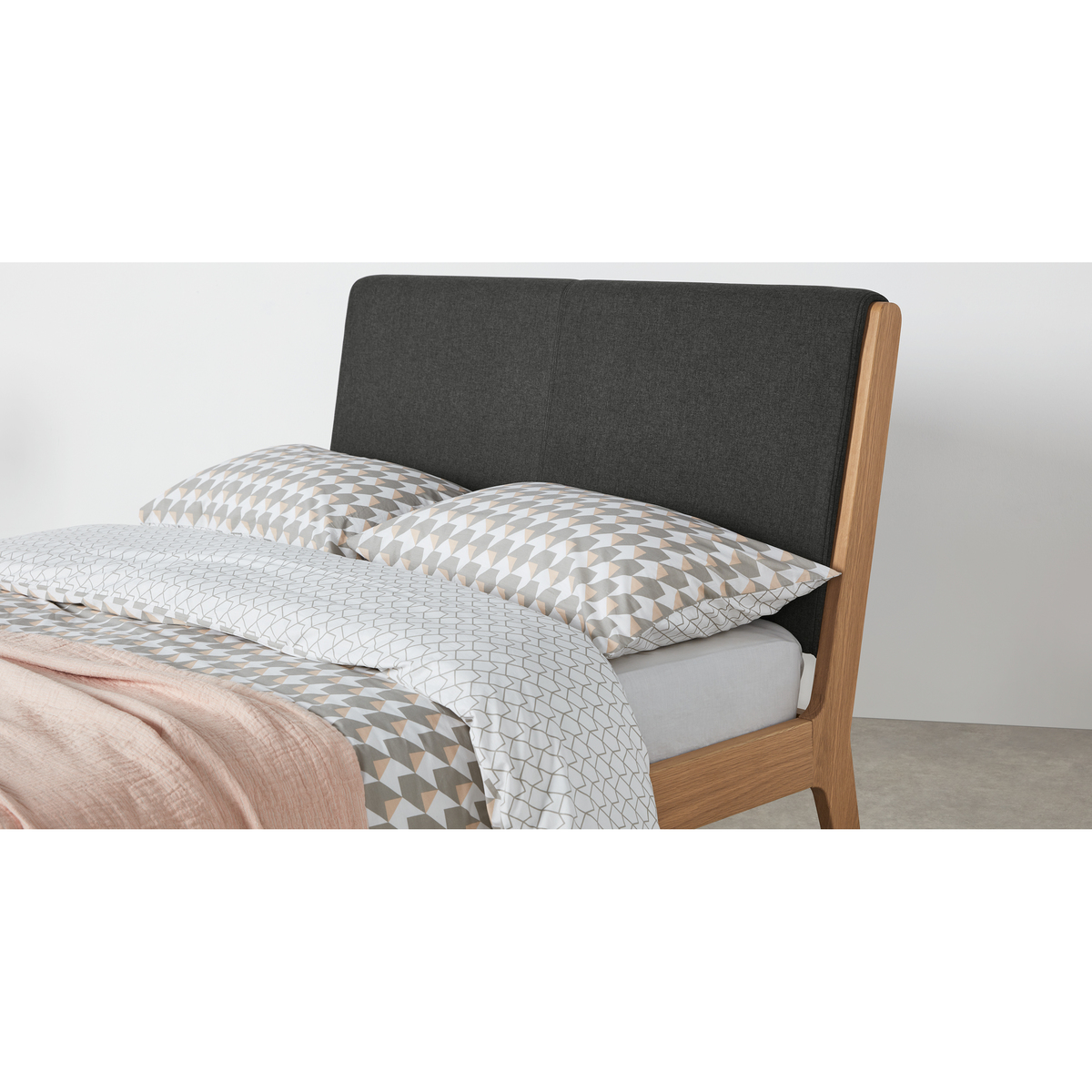 Hurley King Size Bed, Soot Grey & Oak – image 4