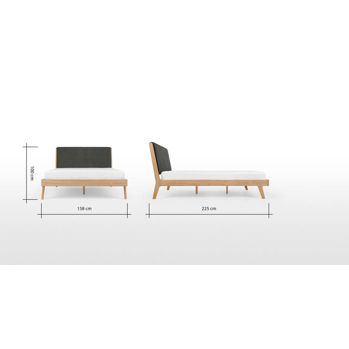 Hurley King Size Bed, Soot Grey & Oak – image 7