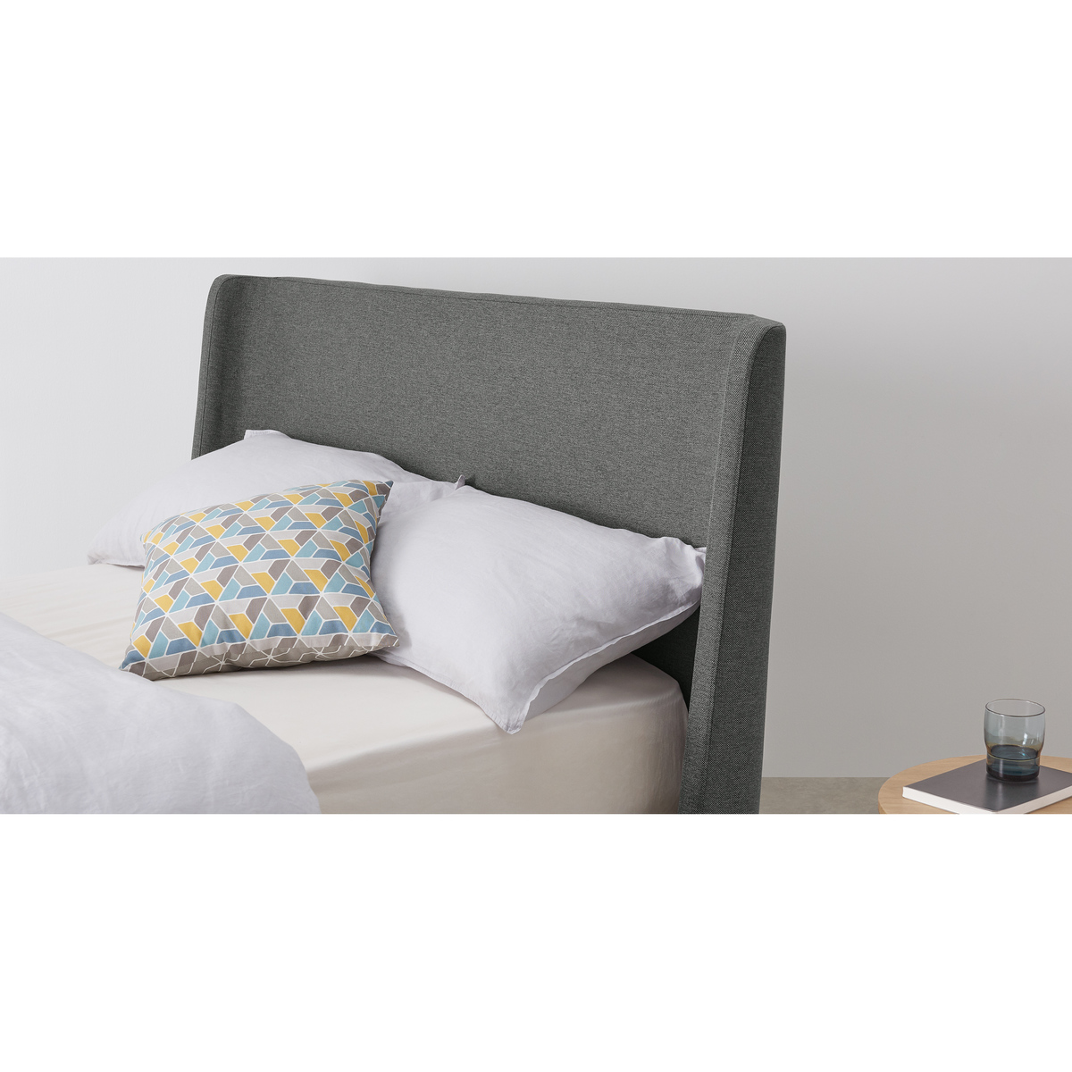 Roscoe Double Bed, Coventry Grey & Dark Stain Oak Legs – image 4