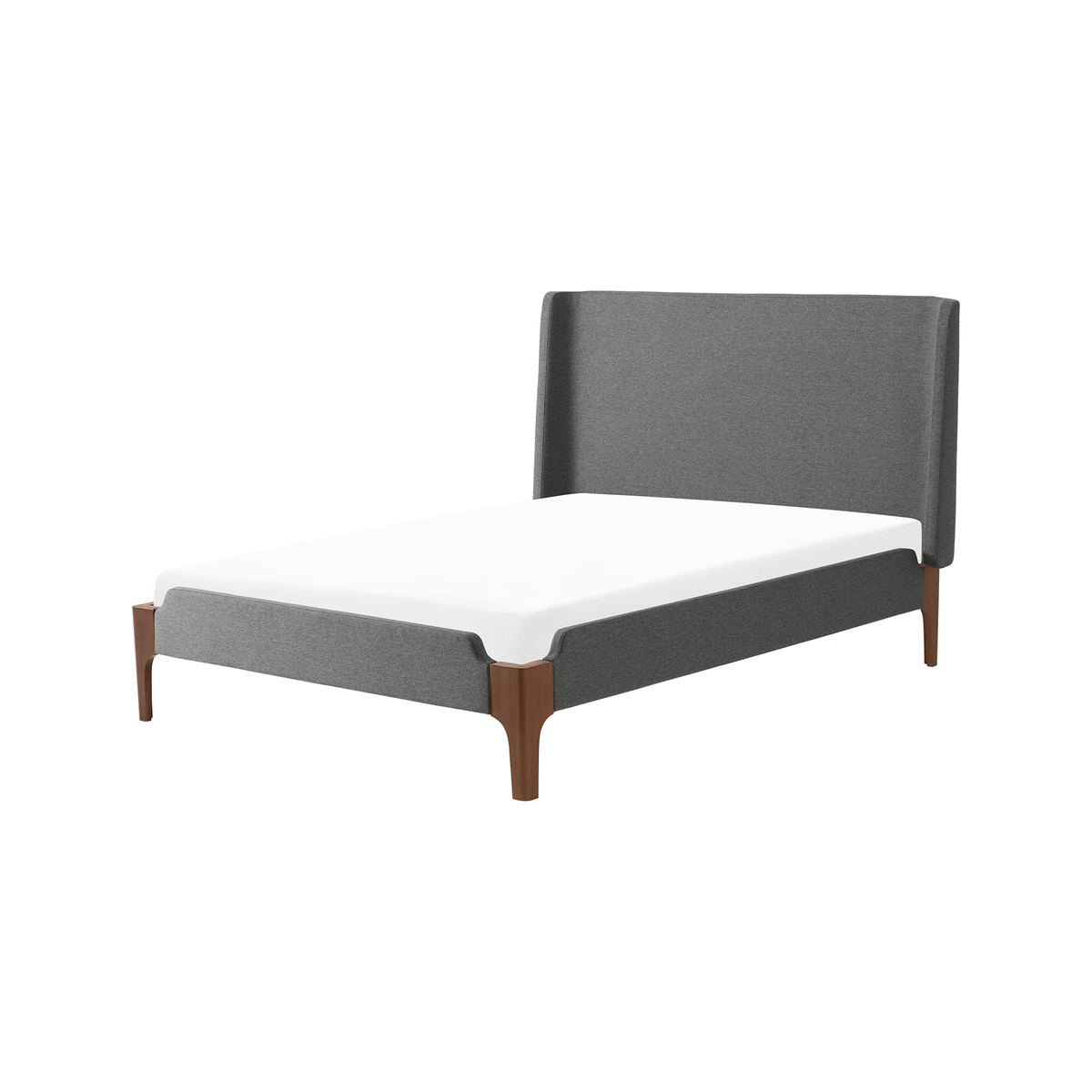 Roscoe Double Bed, Coventry Grey & Dark Stain Oak Legs – image 1