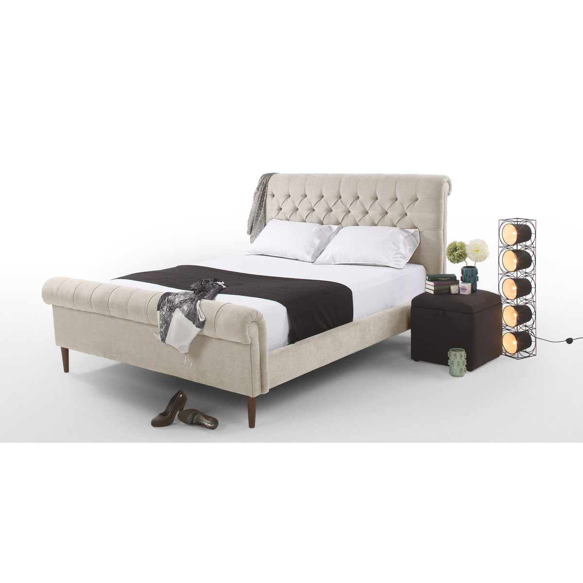 Orkney Double Bed, Tulip Cream – image 3