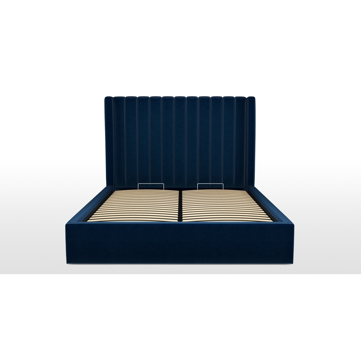 Custom MADE Cory King size Bed  with Ottoman, Regal Blue Velvet – image 7