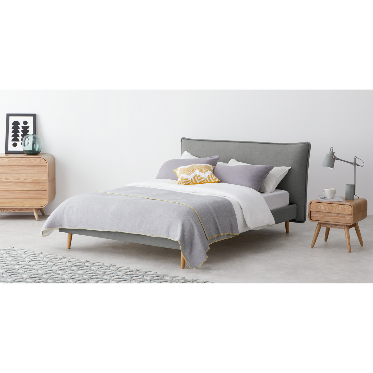 Piper Double Bed, Cool Grey – image 3