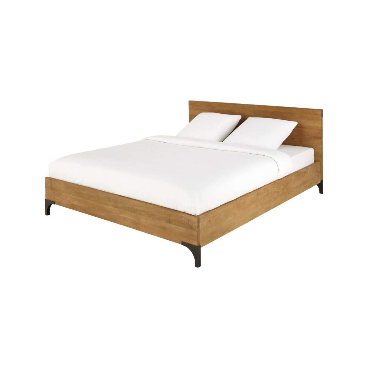 METROPOLIS - Solid Mango Wood and Acacia Bed 140x190 – image 1