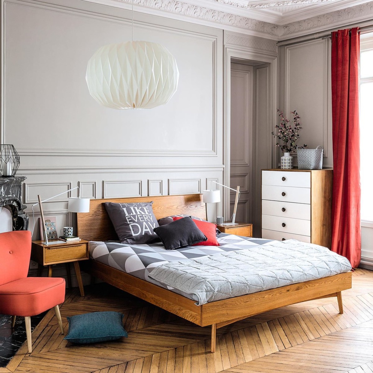 PORTOBELLO - Solid Oak Vintage 160 x 200 Double Bed – image 5