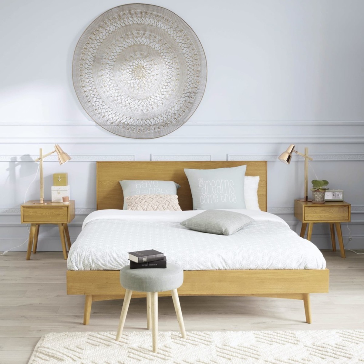PORTOBELLO - Vintage Oak Bed 140 x 190 – image 4