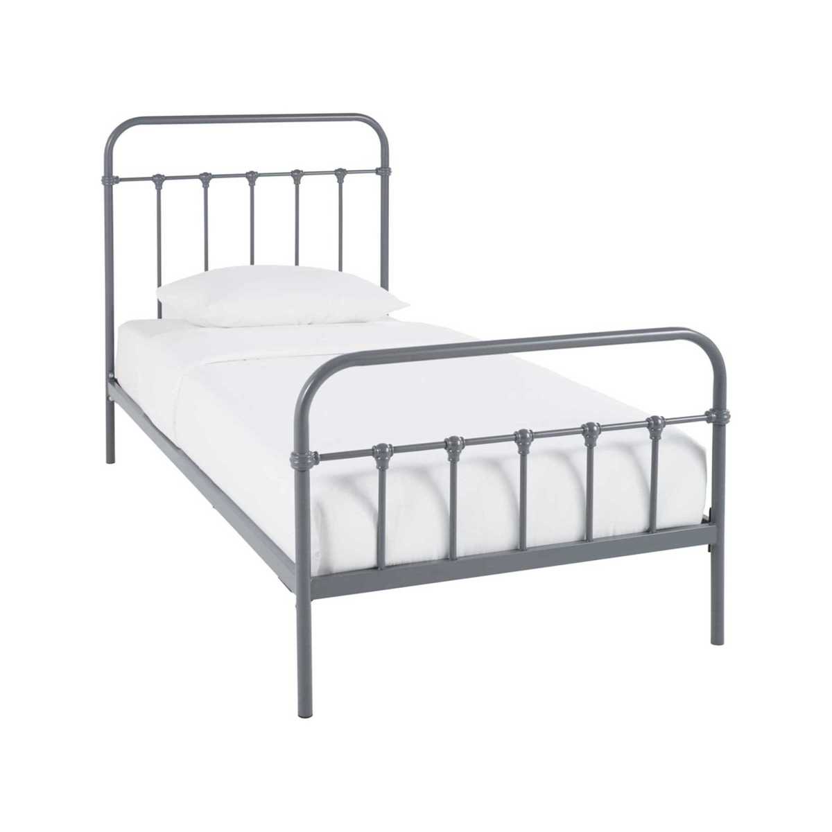 KARL - Anthracite Grey Metal Bed 90x190 – image 1