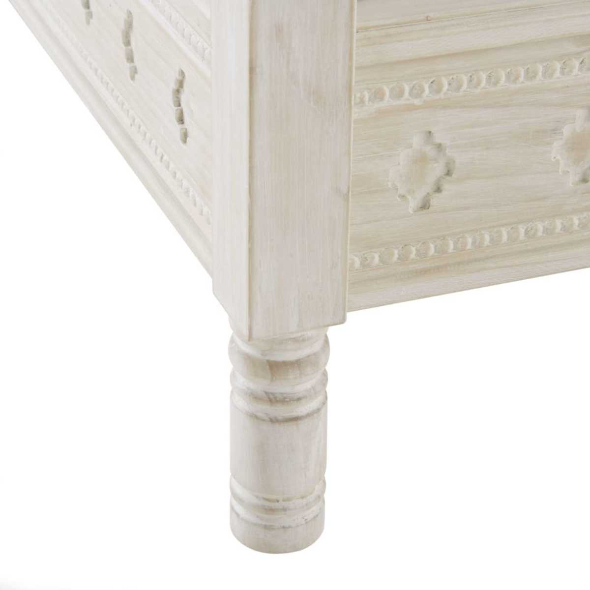 ZEN MARKET - Off-White Pine Four-Poster Bed 140x190 – image 4