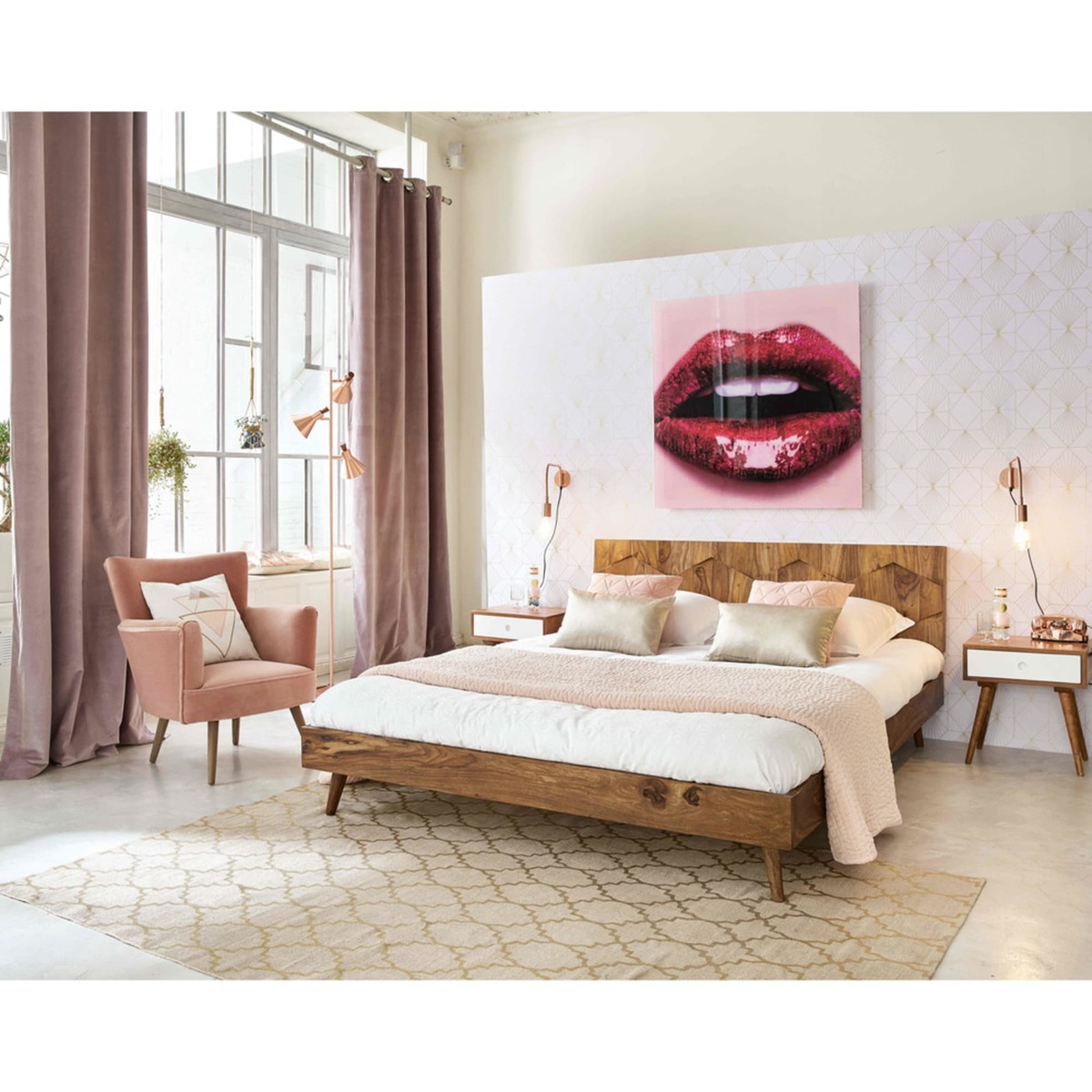 QUADRA - Solid Sheesham Wood 160 x 200 King Size Bed – image 5