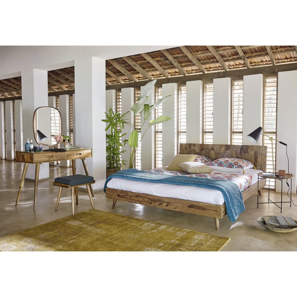 QUADRA - Solid Sheesham Wood 160 x 200 King Size Bed – image 6