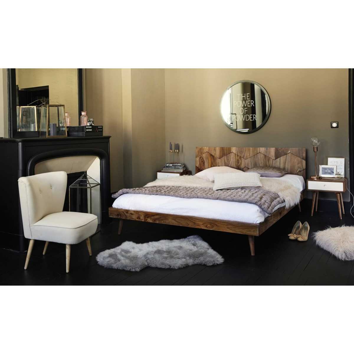 QUADRA - Solid Sheesham Wood 160 x 200 King Size Bed – image 7