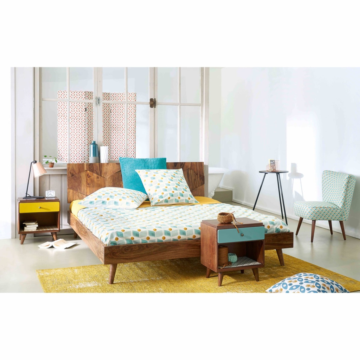 QUADRA - Solid Sheesham Wood 160 x 200 King Size Bed – image 8