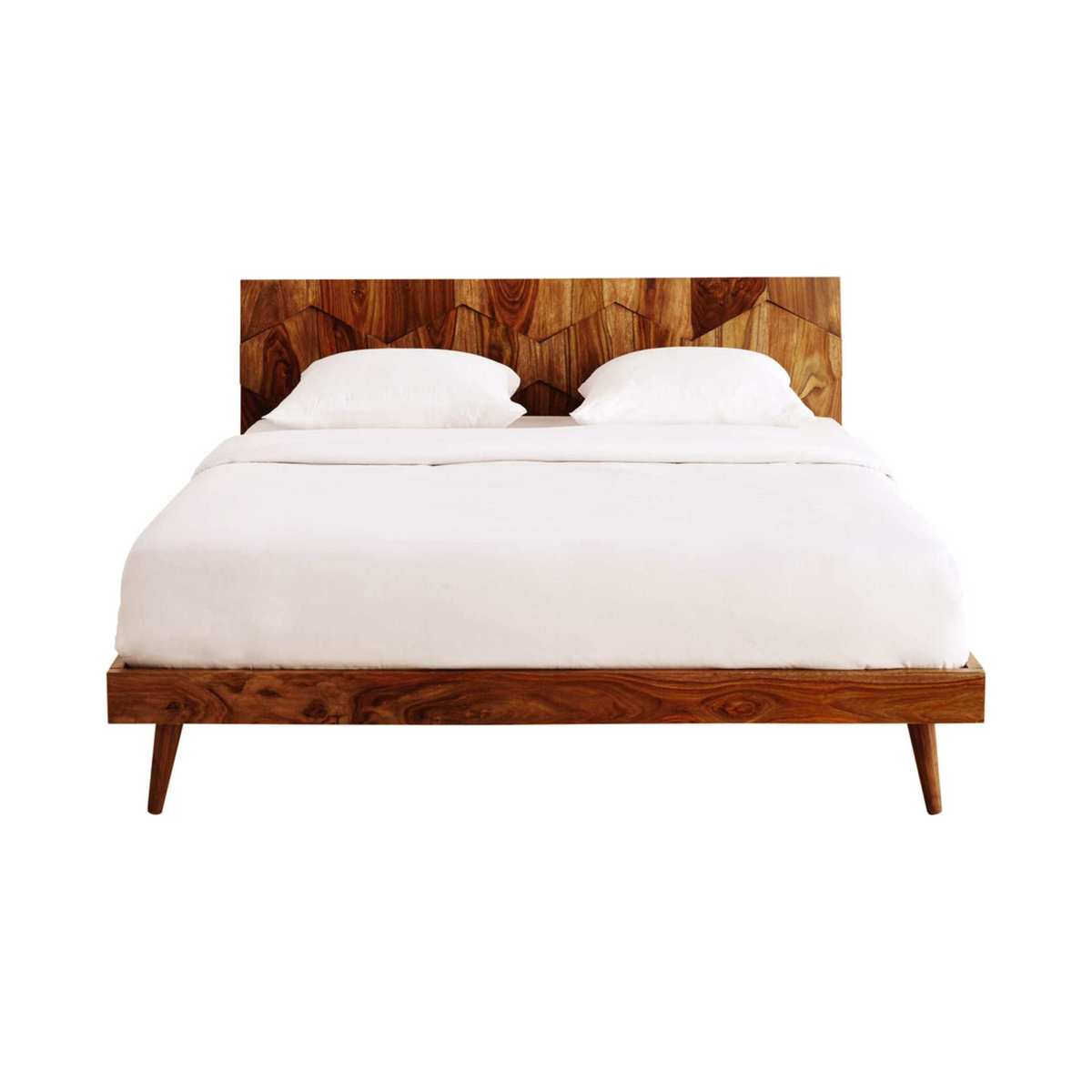 QUADRA - Solid Sheesham Wood 160 x 200 King Size Bed – image 1