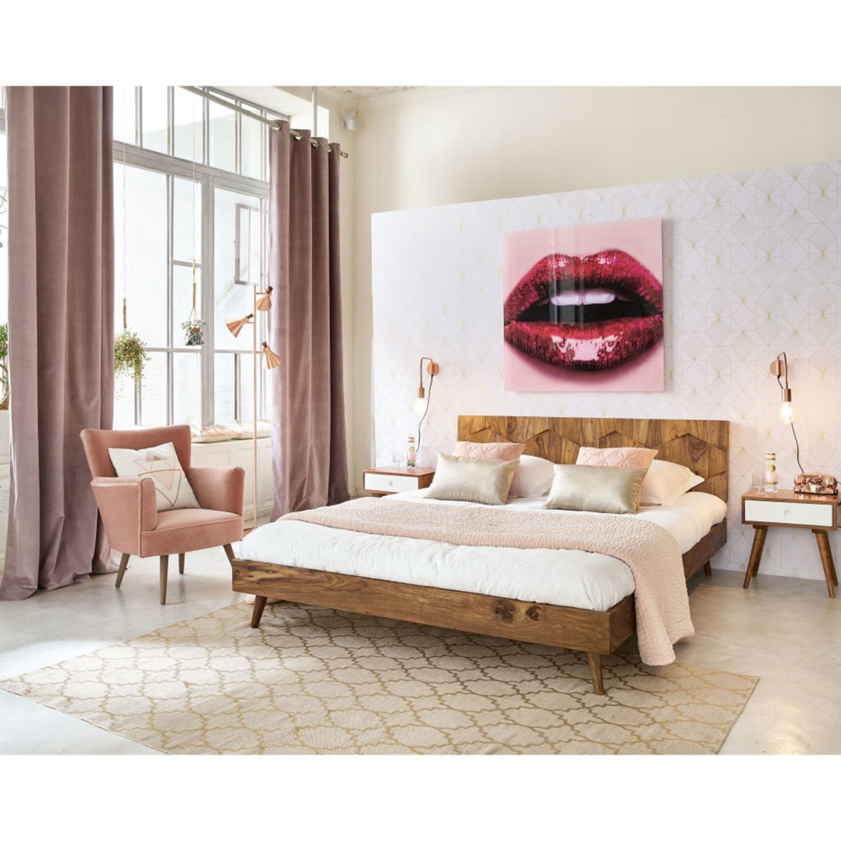 QUADRA - Solid Sheesham Vintage Bed 180 x 200 cm – image 3
