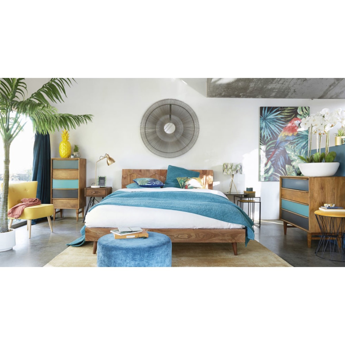 QUADRA - Solid Sheesham Vintage Bed 180 x 200 cm – image 6