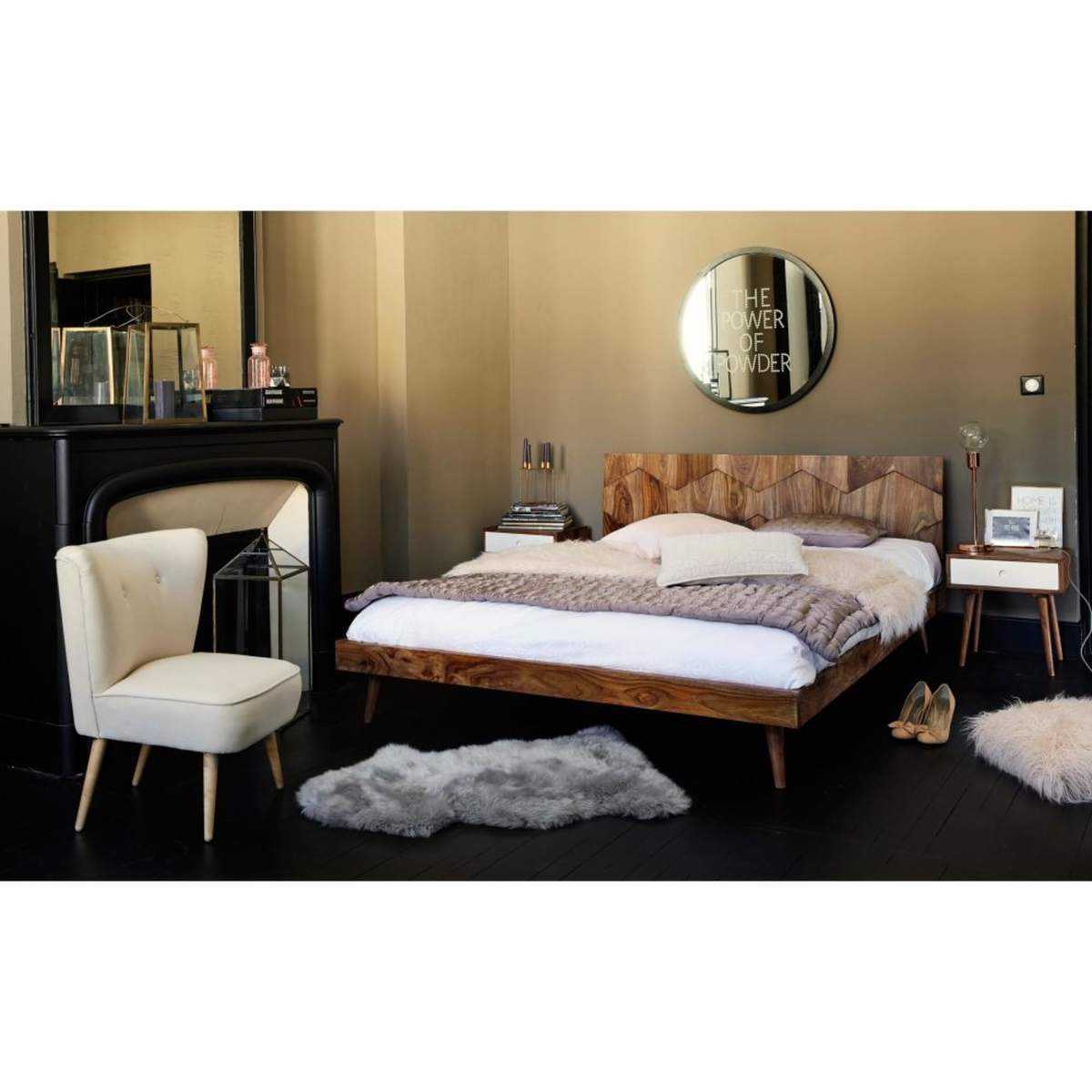 QUADRA - Solid Sheesham Vintage Bed 180 x 200 cm – image 10