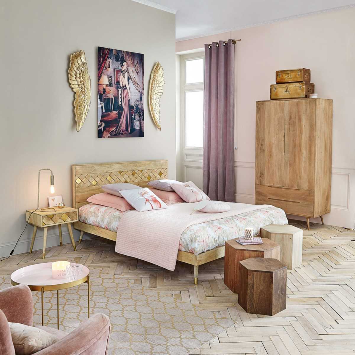 SALOME - Mango Wood Bed 140 x 190 – image 6