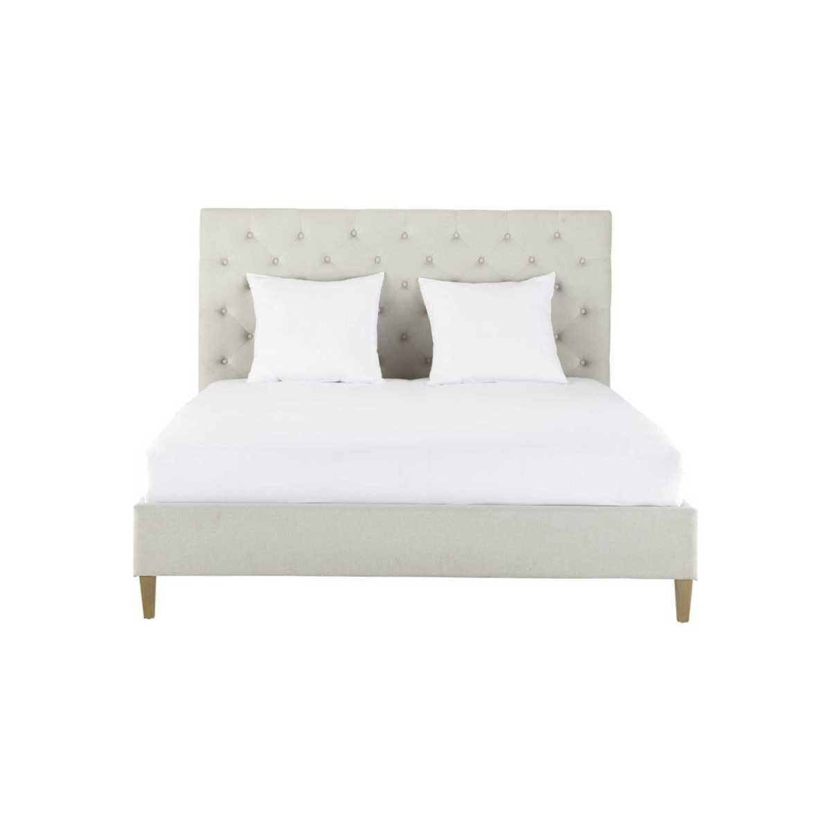CHESTERFIELD - Tufted Linen Bed with Slatted Base 180x200 – image 1