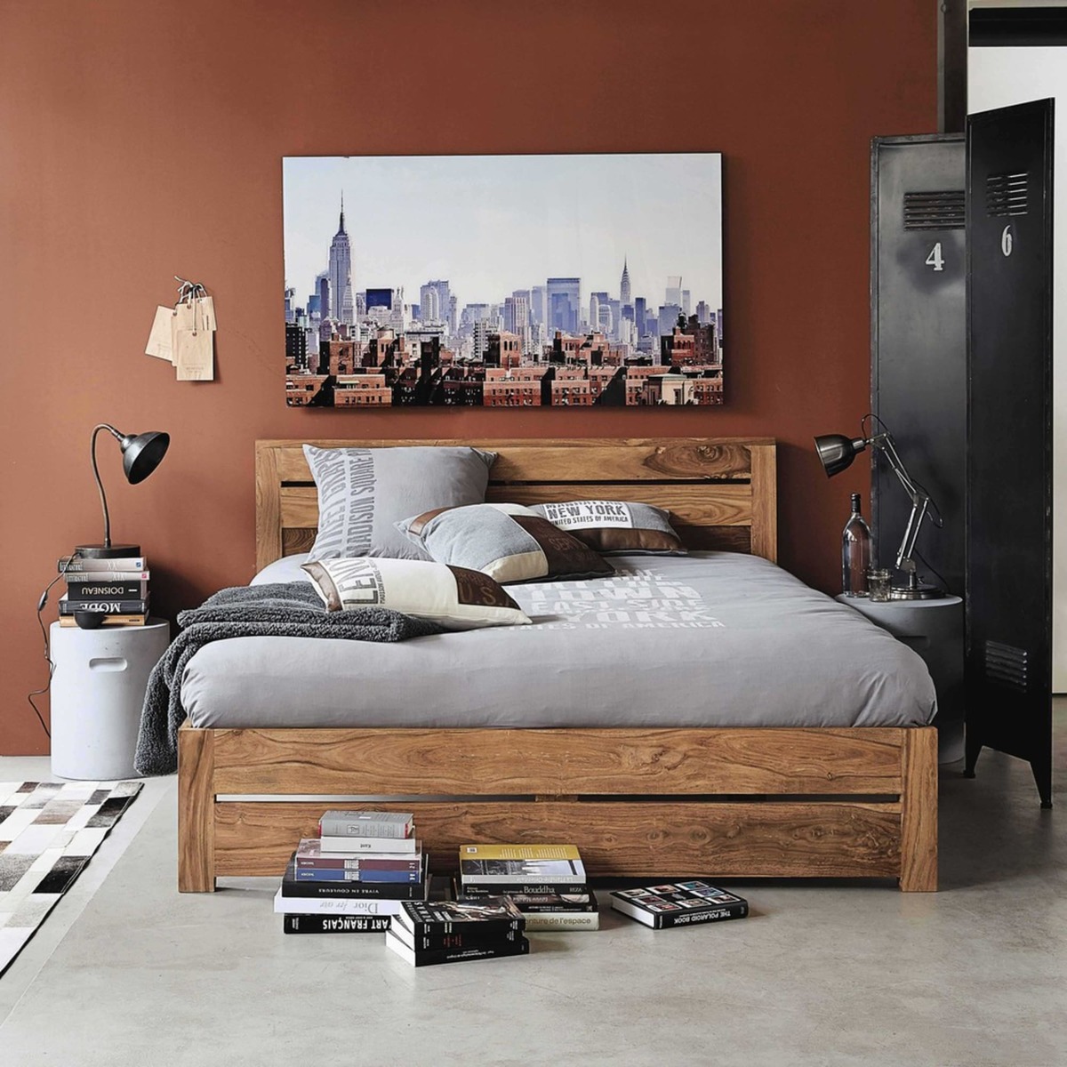 STOCKHOLM - Solid Sheesham Wood 140 x 190 Double Bed – image 5