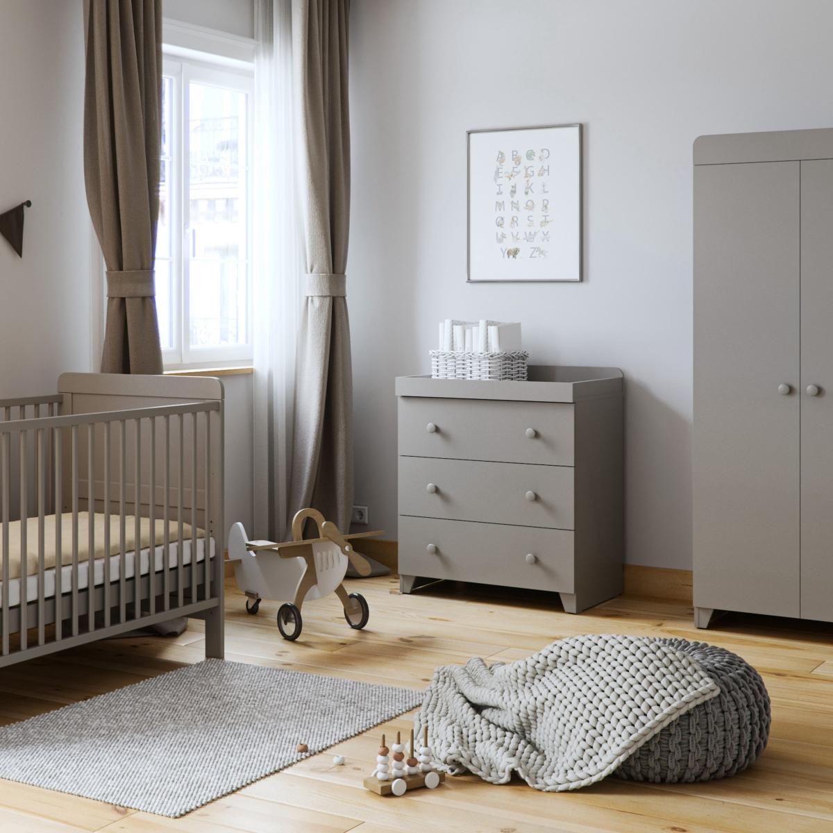 Little Acorns Classic Cot Bed Grey – image 5