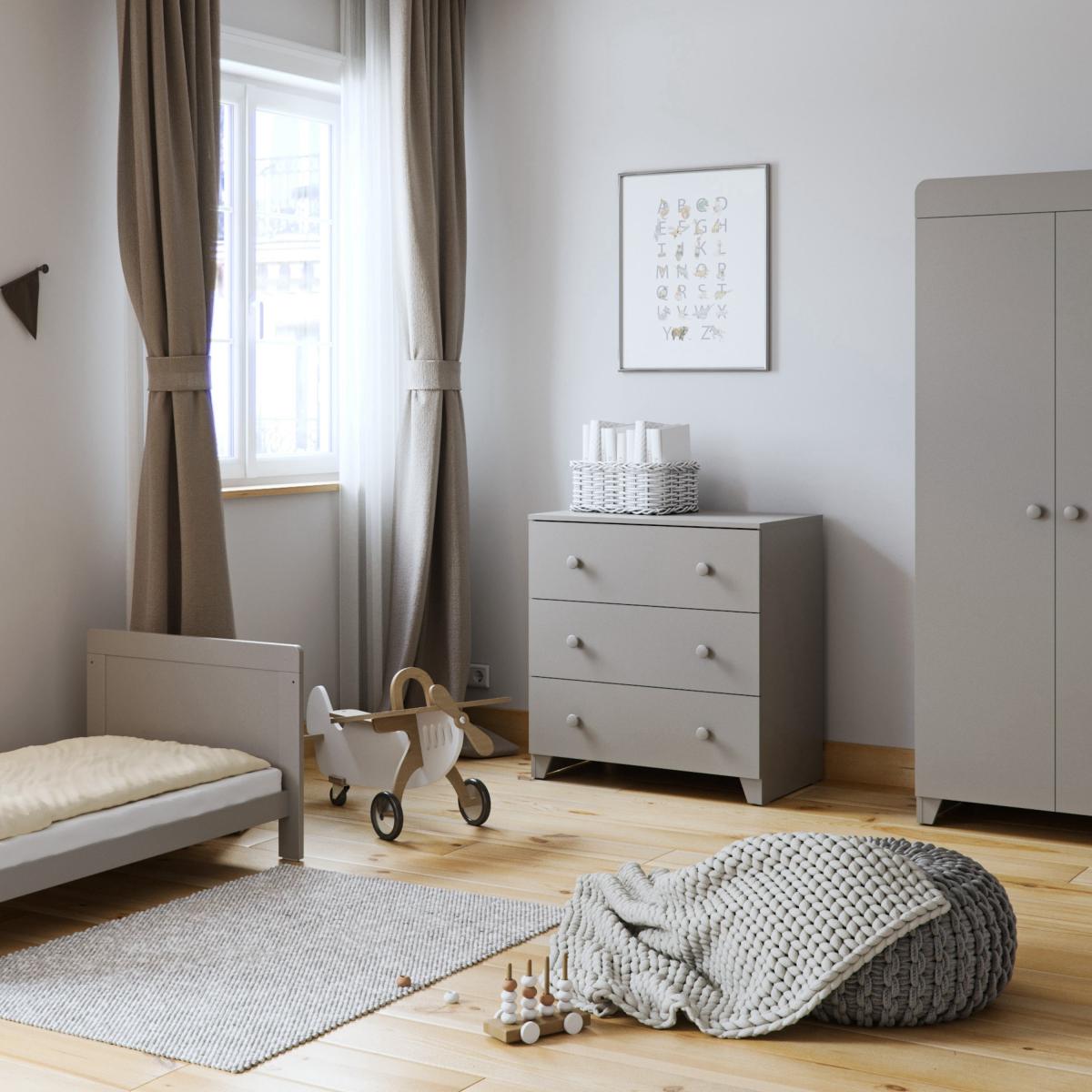 Little Acorns Classic Cot Bed Grey – image 6