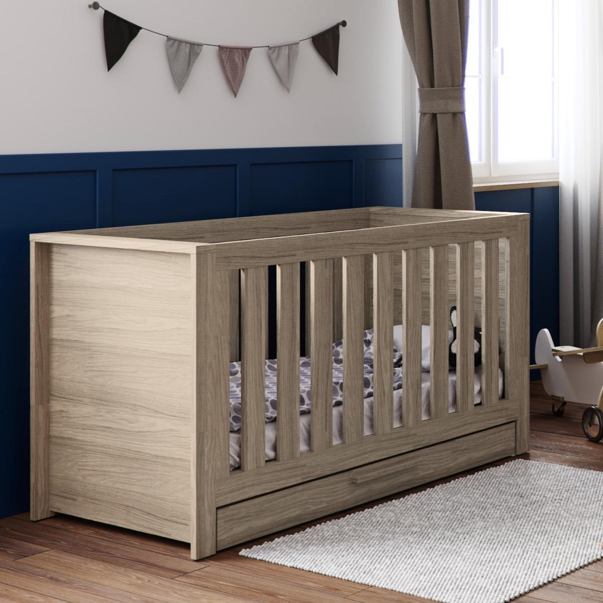 Little Acorns Ellesmere Cot Bed Grey Ash – image 1