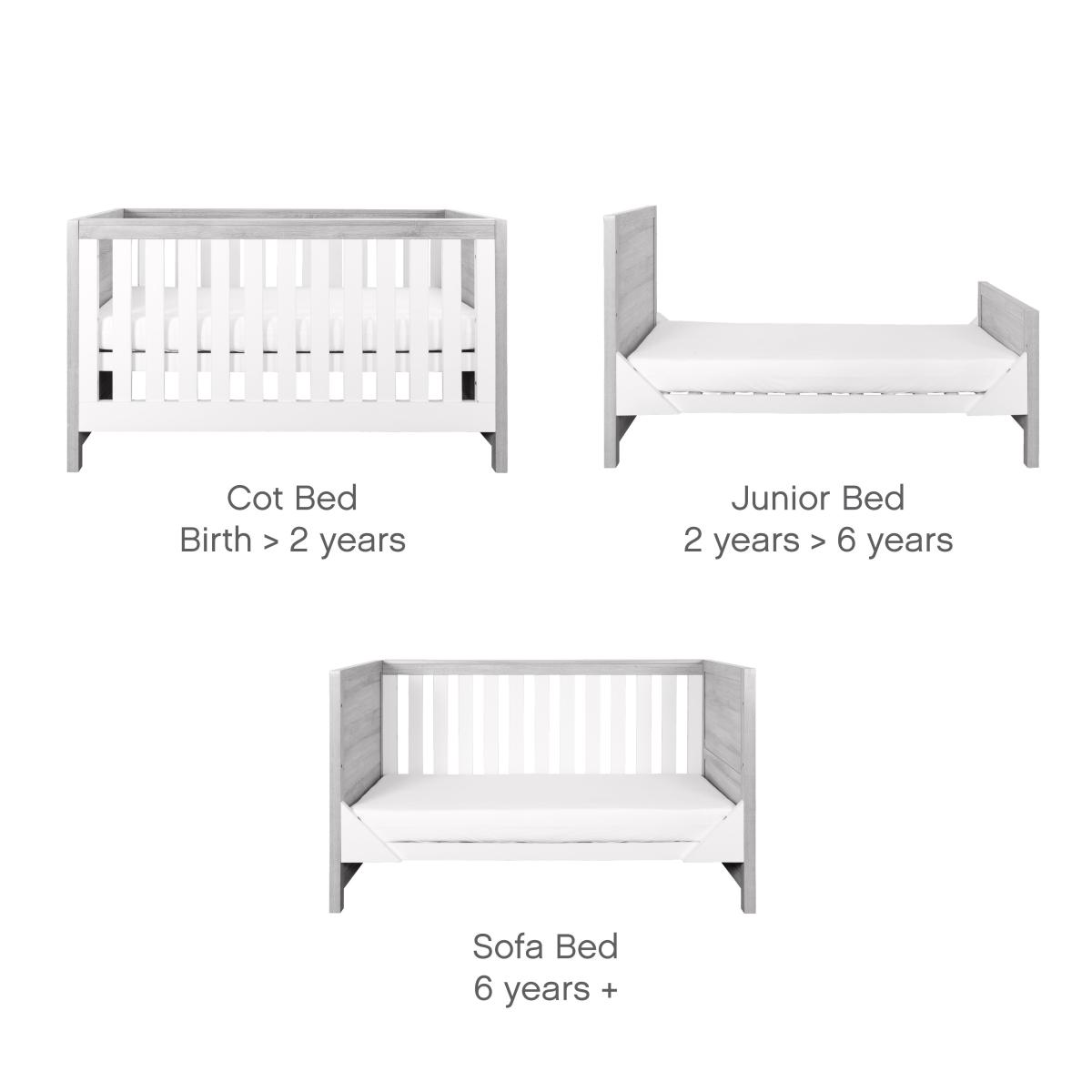 Tutti Bambini Modena 3 in 1 Cot bed Grey – image 2