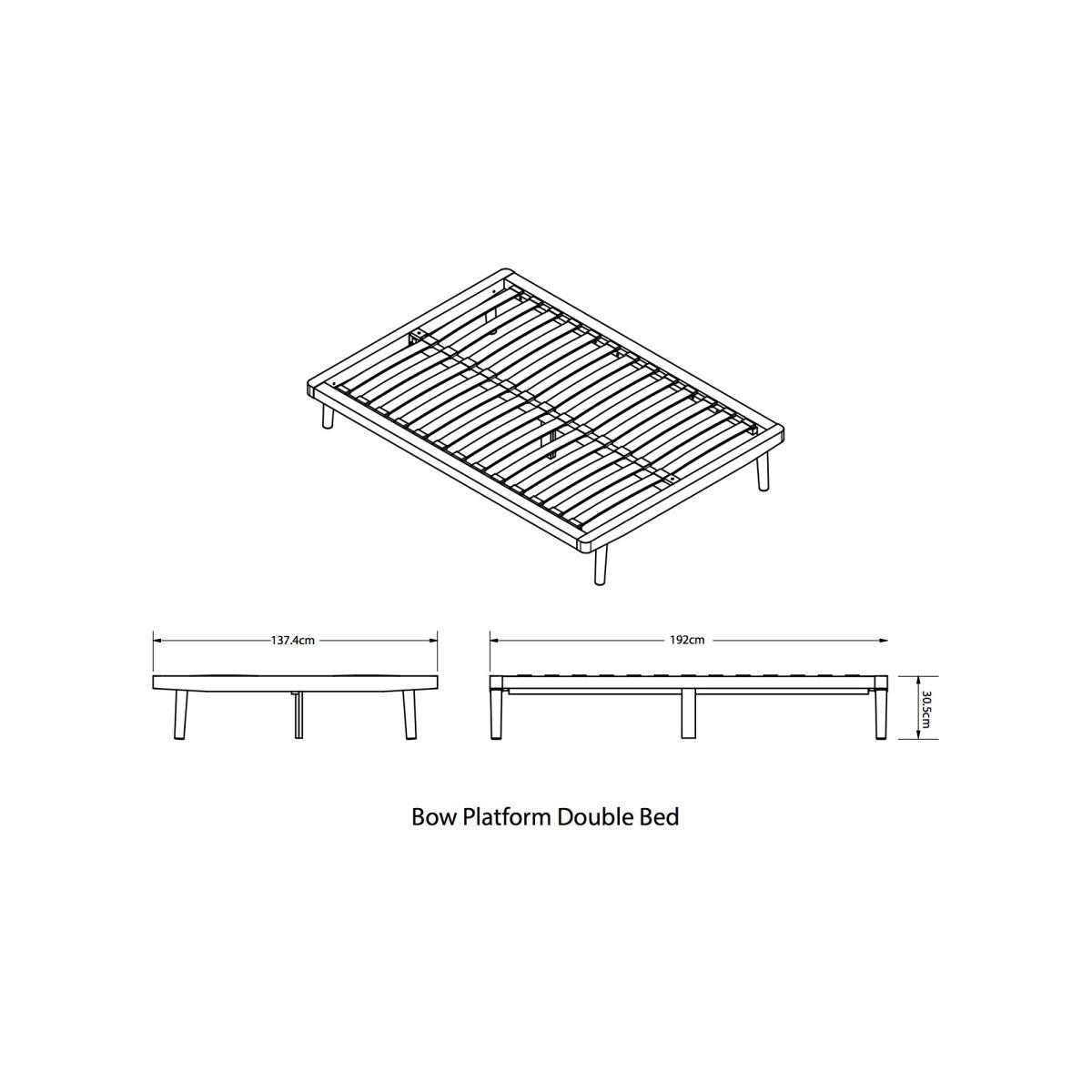 John Lewis & Partners Bow Platform Bed Frame, Double, Oak/Natural – image 7