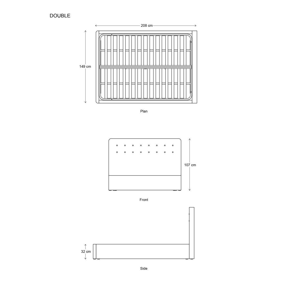 Swyft Bed 01 Upholstered Bed Frame, Double – image 7