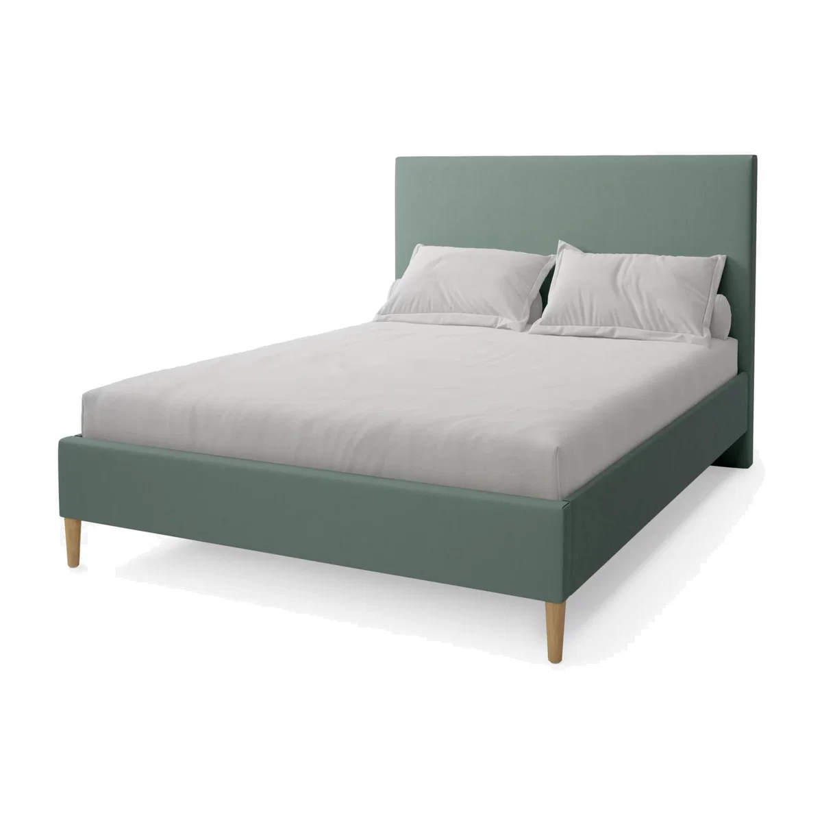Koti Home Plain Upholstered Bed Frame, Super King Size – image 1